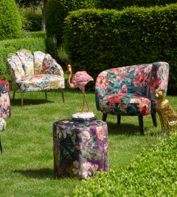 Passiflora Fabric by Clarke & Clarke Mulberry