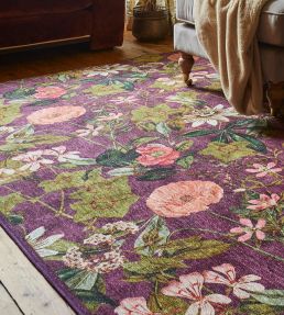 Clarke & Clarke Passiflora rug Mulberry CCPASSMUWA7615 Mulberry