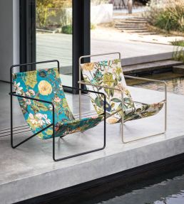 Passiflora Outdoor Fabric by Clarke & Clarke Denim