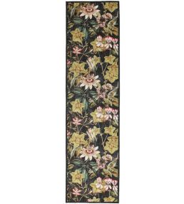 Clarke & Clarke Passiflora Runner rug Noir CCPASSNOWA6123 Noir
