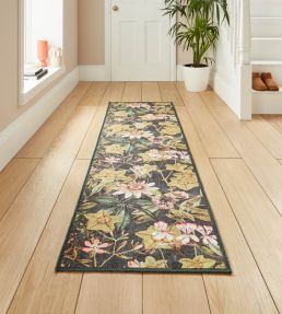 Clarke & Clarke Passiflora Runner rug Noir CCPASSNOWA6123 Noir