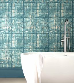 Patina Wallpaper by 1838 Wallcoverings Seafoam