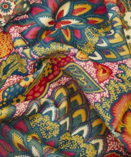 Patricia in Cotton Velvet Fabric by Liberty Lacquer Bright