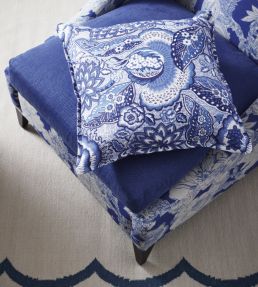 Patricia in Ladbroke Linen Fabric by Liberty Lapis