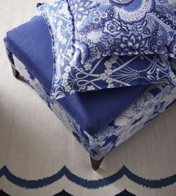 Patricia in Ladbroke Linen Fabric by Liberty Lapis