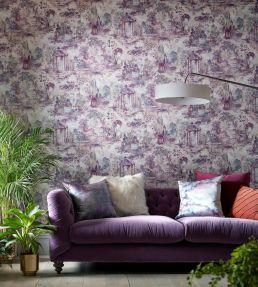 Pavilion Wallpaper by 1838 Wallcoverings Rose