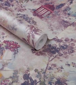 Pavilion Wallpaper by 1838 Wallcoverings Rose