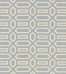 Pavilion Fabric by Schumacher Orpington Blue