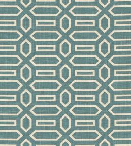Pavilion Fabric by Schumacher Peacock Blue