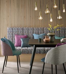 Pavo Fabric by Clarke & Clarke Midnight