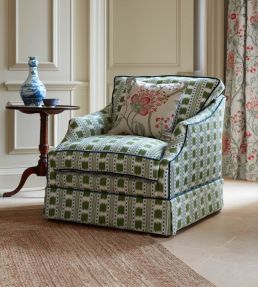 Paxton Fabric by James Hare Blue/Green