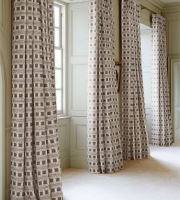 Paxton Fabric by James Hare Charcoal/Amber