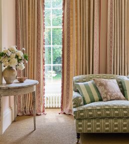 Paxton Fabric by James Hare Green/Natural
