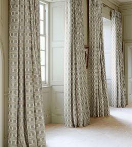 Paxton Fabric by James Hare Green/Natural