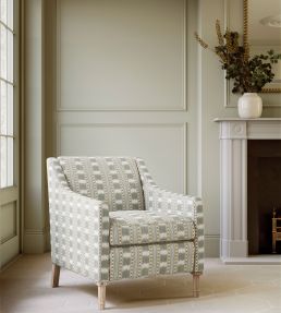 Paxton Fabric by James Hare Green/Natural