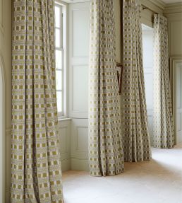 Paxton Fabric by James Hare Grey/Gold