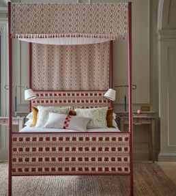 Paxton Fabric by James Hare Red/Gold