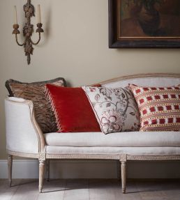 Paxton Pillow 22 x 22" by James Hare Red/Gold