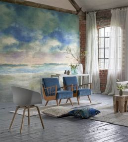 Paysage Marin Mural by Designers Guild Sky