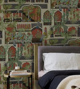 Peacock Arches Wallpaper by Josephine Munsey Terracotta