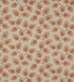 Peacock Leaf Fabric by Jane Churchill Terracotta