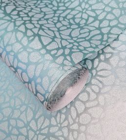 Pebble Bead Wallpaper by 1838 Wallcoverings Seafoam