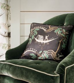 Peggy Fabric by Nina Campbell Teal