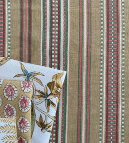 Penny Stripe Fabric by GP & J Baker Soft Red