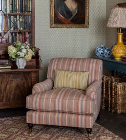 Symington Stripe Fabric by GP & J Baker Red
