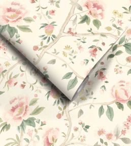 Peonia Wallpaper by Woodchip & Magnolia Cream
