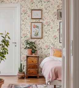 Peonia Wallpaper by Woodchip & Magnolia Cream