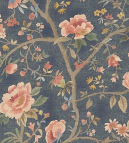 Peonia Wallpaper by Woodchip & Magnolia Navy