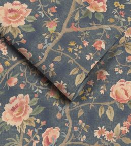 Peonia Wallpaper by Woodchip & Magnolia Navy