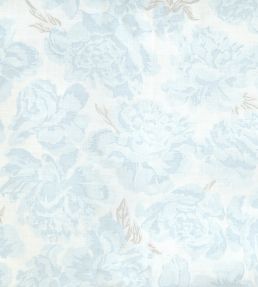Peonies Fabric by Christopher Farr Cloth Pale Blue
