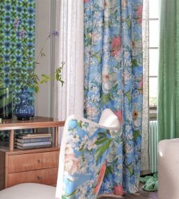 Peony Blossom Fabric by Designers Guild Sky