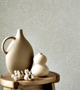 Peony Garden Wallpaper by 1838 Wallcoverings Ivory