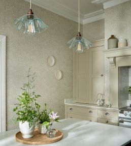Peony Garden Wallpaper by 1838 Wallcoverings Natural