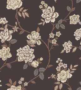 Peony Garden Wallpaper by Borastapeter Espresso