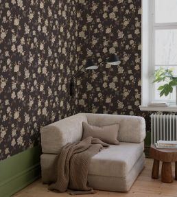 Peony Garden Wallpaper by Borastapeter Espresso