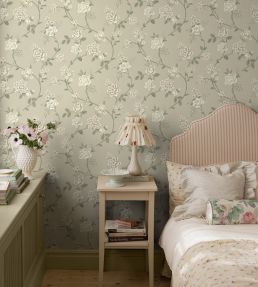 Peony Garden Wallpaper by Borastapeter Sage Stone
