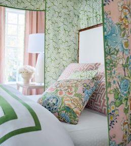 Peony Garden Fabric by Thibaut Spa Blue