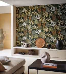 Peradeniya Wallpaper by Casamance Kaki/Paille