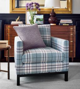 Percival Plaid Fabric by Thibaut Mineral