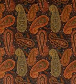 Peregrine Paisley Velvet Fabric by Mulberry Home Plum