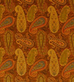 Peregrine Paisley Velvet Fabric by Mulberry Home Spice