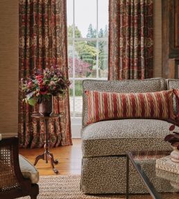 Perseus Fabric by Colefax and Fowler Red/Green