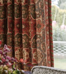 Perseus Fabric by Colefax and Fowler Red/Green