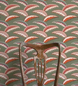 Persian Palm Wallpaper by Ottoline Sage Green