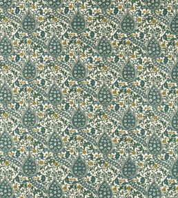 Persian Tulip Embroidery Fabric by Morris & Co Evergreen