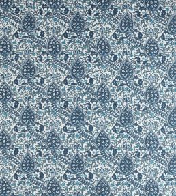 Persian Tulip Embroidery Fabric by Morris & Co Indigo